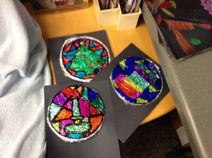 Some finished stained glass projects!  Love. 