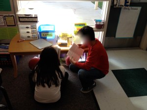 Kids working with reading partners-novel unit