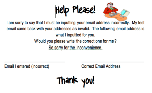 I finally made something to send home when I can't read the email address parents write on their contact forms!  Success!