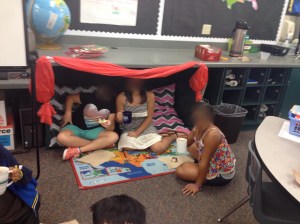 Kids LOVED the reading cave!  Also had a couch and cozy chairs in the room.  So easy to please!