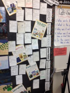 Changed around my bk rec. wall because st were struggling with the genres. Needed to bring clarity.  